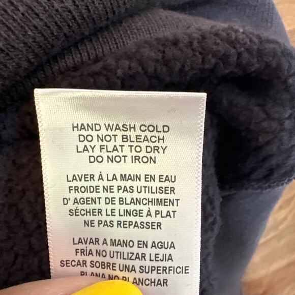 RE/DONE 70's Half Zip Sweatshirt in Washed Black Size XS NWOT - Picture 6 of 8